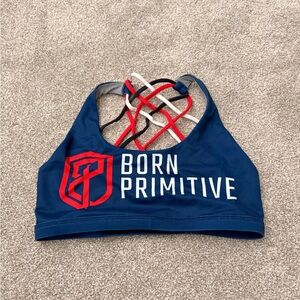 Born Primitive red, white, and blue patriotic sports bra size small